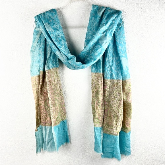 🦚🤎BUNDLE OF SCARVES!! Teals & Browns Random Mix - Picture 13 of 16